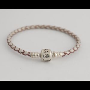 Pandora Champagne Leather Bracelet